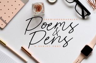 Poems  Pens Script Font Download