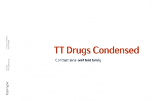 TT Drugs Condensed Font Download