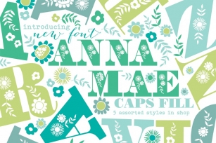 Anna Mea Floral Uppercase Font Download