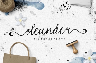 Oleander font (2 versions) Font Download