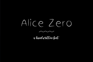 Alice Zero Handwritten Font Download