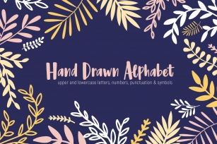 Hand drawn alphabet Font Download