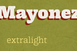 Mayonez extralight Font Download