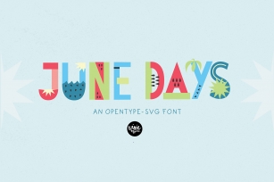 JUNE DAYS OpenType-SVG Color Font Download