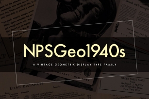 NPSGeo1940s: Vintage Display Type Font Download