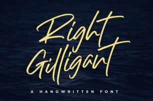 Right Gilligant • A Handwritten Font Download