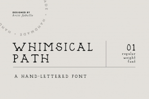 Whimsical Path / hand lettered font Font Download