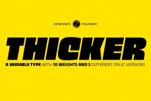 Thicker 44 fonts + 2 variables Font Download