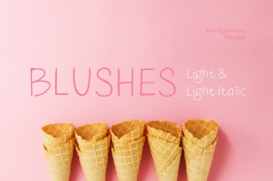 Blushes—Light  Light Italic Font Download