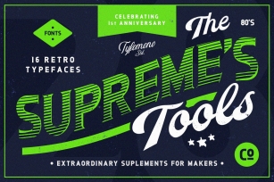 NEW! Supreme Tools • 16 Pack Font Download