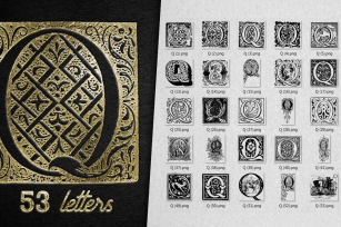 Vintage Letter Q Vector And PNG Font Download