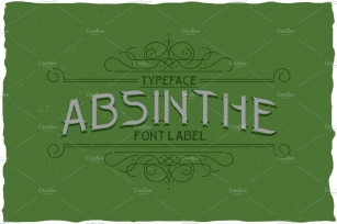 Absinthe Vintage Label Typeface Font Download