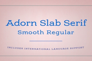 Adorn Slab Serif Regular Smooth Font Download