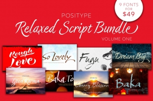 Positype Relaxed Script Bundle Vol 1 Font Download