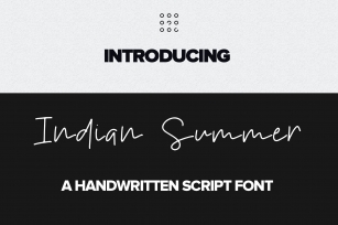 Indian Summer Handwritten font Font Download