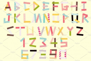 Masking tape alphabet set Font Download
