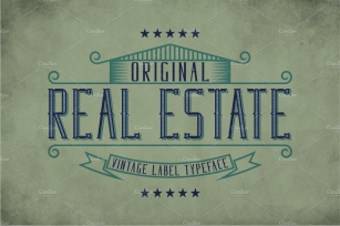 Real Estate Vintage Label Typeface Font Download
