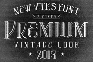 Premium font by VTKS + 4 arts Font Download