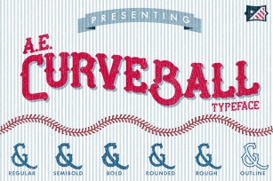 AE Curveball Vintage Typeface Font Download