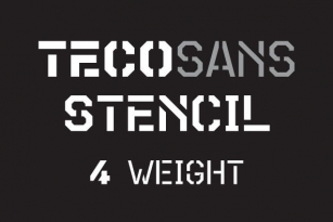 Teco Sans Stencil Complete Font Download