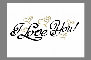 I Love You, Lettering Design Font Download