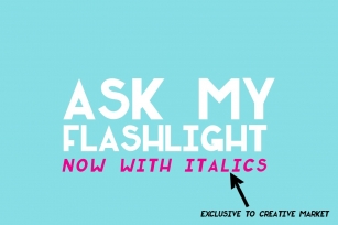 Ask My Flashlight Font Download