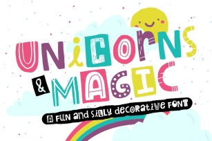 Unicorns  Magic font Font Download