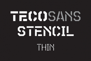 Teco Sans Stencil Thin Font Download