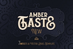 Amber Taste New! and Template Font Download