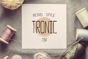 New TRONIC font Font Download