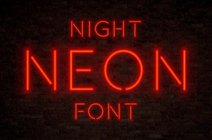 Night Neon SVG Font Download