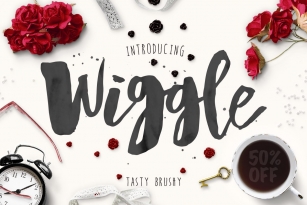 Wiggle Watercolor brush script Font Download
