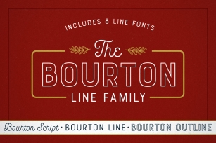 Bourton Line Family Font Download