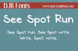 DJB See Spot Run Font Download