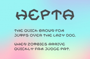 Hepta Typeface. A Heptagonal Font Download