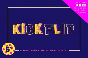 KICKFLIP handmade poster style font Font Download