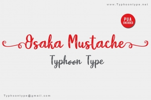 Osaka Mustache font Font Download