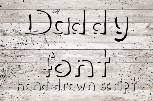 Hand drawn Daddy font Font Download