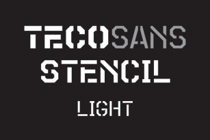 Teco Sans Stencil Light Font Download