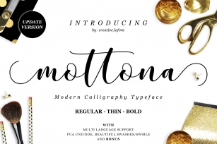 Mottona Script (Regular-Thin-Bold) Font Download