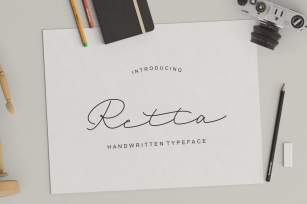 Retta hand written typeface Font Download