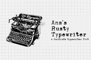 Ana's Rusty Typewriter font Font Download