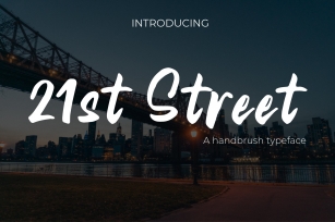 21st Street Hand brush Typeface Font Download
