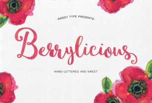 Berrylicious Hand-lettered Script Font Download