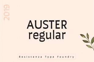 Auster Regular 50% off Font Download