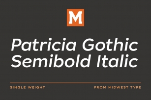 Patricia Gothic SemiBold Italic Font Download