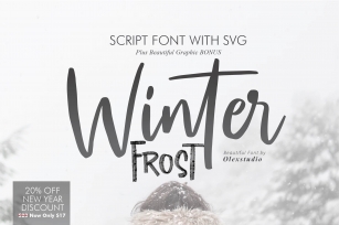 WINTER FROST Script + SVG + Bonus Font Download