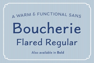 Boucherie Flared Regular Font Download