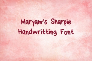 Maryam's Sharpie Handwriting Font Download