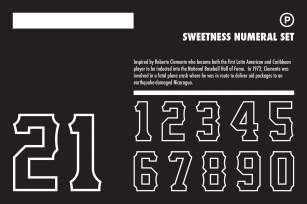 Sweetness Numeral Set Font Download